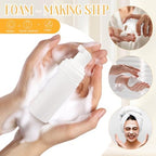 50 Pcs Foam Pump Bottles 1oz/30ml Plastic Mini Empty Dispenser Refillable Travel Soap Foaming Bottles for Lash Shampoo Hand Soap Cosmetics Portable Travel Pack(White)