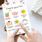 YiKaLus Cute Thank You Card for Teachers, Great Teacher Appreciation Gifts for Men Women, Thank You for Helping Me Grow Card, Best Teacher Appreciation Gift Ideas from Students