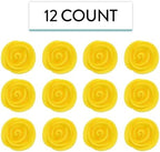 Global Sugar Art Edible Kosher Royal Icing Yellow Medium Roses 12 Count for Cake and Cupcake Decorating by Chef Alan Tetreault