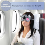 Cute Sleeping Masks Cartoon Animal Eye Mask Soft Plush Sleep Mask Travel Blindfold Eye Cover Funny Novelty Eye Shade for Women Men (Grey Koala)