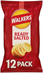 Walkers Ready Salted Multipack Crisps, 12 x 25g