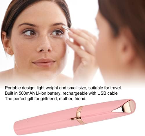 ZJchao Nose Hair Trimmer For Women, Waterproof Rechargeable with LED Light Facial Hair Removal Tools Eyebrow Trimmer For Women Facial Hair Remover with Brush for Women Face Body Nose Ear
