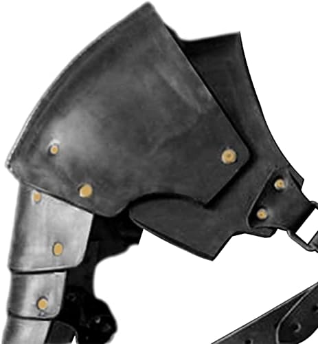 Medieval PU Leather Shoulder Pads Adjustable Steampunk Chest Strap for Costume Accessories Party Fancy Dress Cosplay