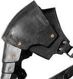 Medieval PU Leather Shoulder Pads Adjustable Steampunk Chest Strap for Costume Accessories Party Fancy Dress Cosplay