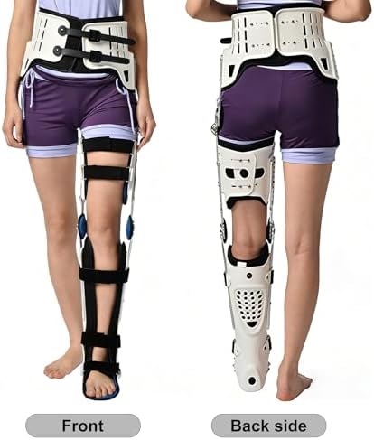 Hip Knee Ankle Foot Orthosis for Hip Fracture Rehabilitation Equipment Fixed Brace Femoral Femur Fracture Hip Instability Fixation of Lower Limb Paralysis Leg