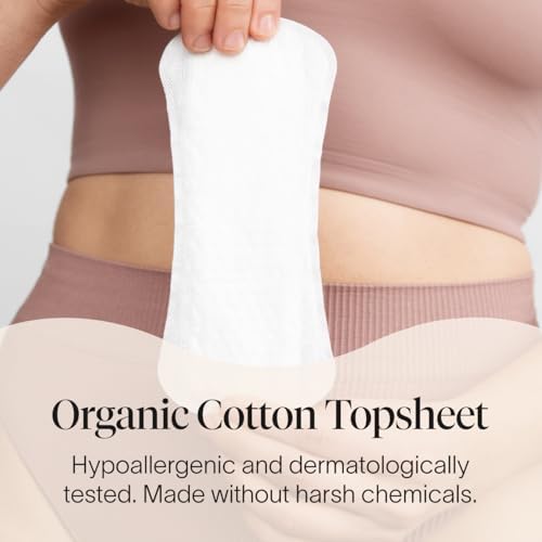 Cora 100% Organic Cotton Topsheet Period Liners (42 Regular Period Liners)
