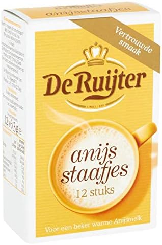 Anise sugar | De Ruijter | Anise sticks 12 pieces | Total Weight 0.21 ounce