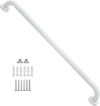 32 Inch Anti Slip Shower Grab Bar Oil Rubbed White 1.25" Diameter, Munzong Bathroom Grab Bar, Knurled Bathroom Balance Bar,Safety Hand Rail Support Handicap Elderly Senior Assist Bath Handle