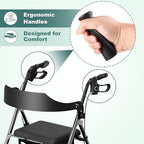 2 Pcs Universal Rollator Hand Grip for Rolling Walker Replacement,Wheelchair, Left and Right Hand Grips for Drive Rollator,Black