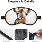 Cute Giraffe Sleep Mask for Women Girls Men Soft Comfortable Eye Mask with Adjustable Strap Blackout Eye Sleep Shade Cover for Travel Yoga Nap Shift Work