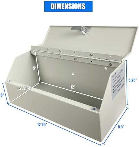Lock Box for Safe Medication Storage, Lockable Medicine Cabinet with Child-Proof Organizer, Wall Mounted for Prescriptions, Personal Medicines, and Medical Supplies - Secure and Durable