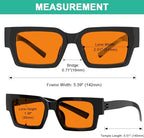 Eyekepper Blue Light Blocking Glasses Men Women Orange Tinted for Computer Gaming, Sleep Better and Reduce Eyestrain Black