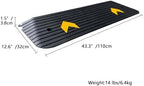 Rubber Threshold Ramp for Doorways Heavy Duty 3.8cm 1.5" Rise Wheelchair Ramp, 1 Pack Recycled Rubber Power Curb Ramp for Door Threshold Wheelchair Scooter Ramp Curb Ramp (RTR38)