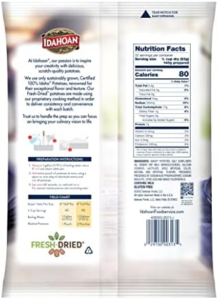 Idahoan® Creamy Classic Mashed Potatoes, 26 oz. Pouches (Pack of 12)