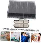 Portable Weekly Medicine Organizer Case Storage Container for Travel and Home Lightweight Pill Dispenser Box Featuring Protective Lid for Vitamins and Regular Supplements