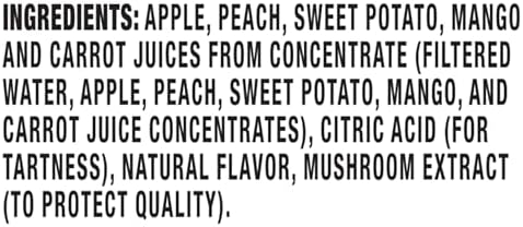 Capri Sun 100% Juice Fruit & Veg Juice Blend from Concentrate, 10 Pouches, for School Lunches and On-the-Go Hydration, Peach Mango Punch, All Natural Ingredients, Zero Added Sugars, 6 oz