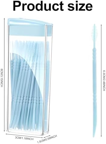 240Pcs Plastic Double Head Toothpick, Doctors Brush Picks for Teeth, Double Floss Picks Plastic Bristle 2-in-1 Dental Floss Interdental Brushes Disposable Oral Care Teeth Clean Stick