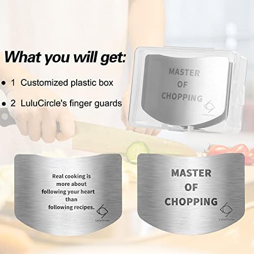 Finger Guards for Cutting, Stainless Steel 304 Finger Guard for Cutting Food, Finger Protectors, Finger Protector, Avoid Hurting when Slicing and Dicing, Black 2 Pieces