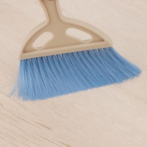 Mini Dustpan and Brush Set Portable Small Broom with Dust Pan Handheld Hangable Whisk Broom and Dust Pan for Home, Kitchen, Table, Office, Car 1 Pcs (Blue)
