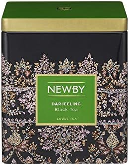 Newby Teas Darjeeling Classic Caddy – Premium Loose Leaf Black Tea 100g – Single Origin Tea with Muscatel Notes – Luxury Gift Tin from India