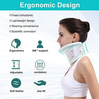 Cervical Neck Brace Collar with Chin Support for Stiff Relief Cervical Collar Correct Neck Support Pain Bone Care Health(Size S)