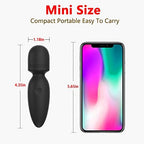Portable Mini Back Massager Waterproof Rechargeable Body Small Massager Fatigue Relieving Muscle Massager (Black)