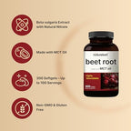 NatureBell Beet Root Extract, 300 Softgels – Max Strength Beet Root Capsules with MCT Oil – High Bioavailability Super Beets Supplement – Fresh Beetroot Extract with Natural Nitrates