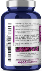 NusaPure Red Clover Blossoms Capsules, 100 mg, 200 Veg Capsules (Non-GMO, Vegan)