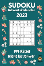 Sudoku Adventskalender 2023 Leicht bis Schwer: Rätsel Adventskalender Buch für Erwachsene und Senioren mit 144 Sudokus (German Edition)