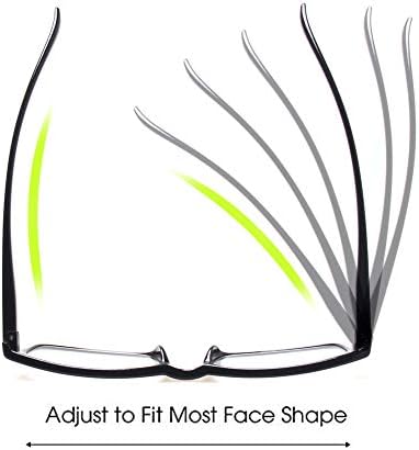 Reading Glasses 5 Pairs Quality Readers Spring Hinge Vintage Glasses for Reading for Men and Women (5 Pack Black, 2.5)