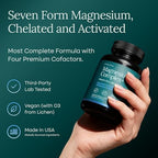 Magnesium Glycinate Complex 500mg (7-in-1) with D3, B6 (P5P) & Manganese - Multi-Form Blend - Supports Sleep & Muscle Health [Oxide-Free]