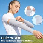 8 Pairs Soft Arm Sleeves, UV Sun Protection Cooling Compression Arm Covers for Outdoor Work, Sports, Men & Women