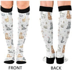 Plaaee Compression Socks for Women & Men Cute Colorful Kittens Knee High Stocking for Sports Running Travel Nurses