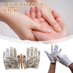 Acupressure Reflexology Gloves,Hand Massage with Point Massager with Massage Tool,Hand Massage Tool for Trigger Point Relief,Hand Spa Reflexology Sock,for Men Women Tired Relieve(A)