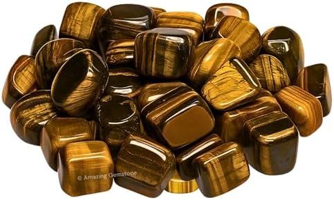 Amazing Gemstone Tiger Eye Crystal Tumbled Stones Polished Rocks - Natural Gem Stones for Healing - DIY Crystals for Protection (1 Piece)