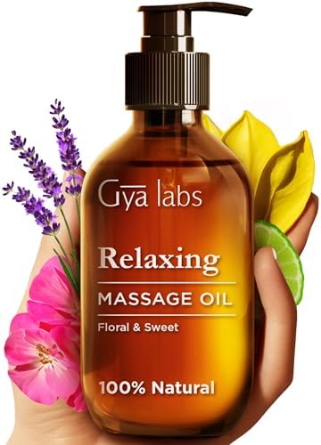 Relaxing Massage Oil & Soothing Massage Oil Set - Aromatherapy Grade Essential Oils Set - 2x200ml - Gya Labs