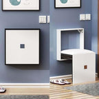 Wall Mounted Folding Shower Seat Solid Wood Bathroom Stool Easy Installatfor Hall Porch/White