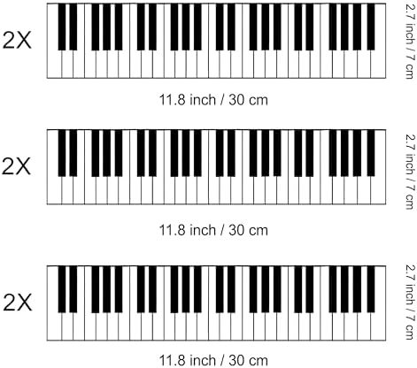 3 pcs Piano Cake Strips Edible birthday cake strips, cake side borders, Icing Sheets 2.7X11.8