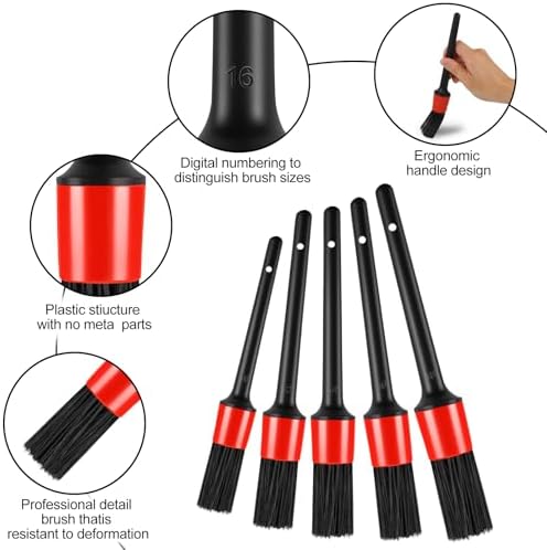 13PCS Car Detailing Brush Set, Car Detailing Brush Kit, Ultra No Soft Scratch Detailing Brush, Car Cleaning Brushes for Interior or Exterior - Professional Dusting Cleaning Supplies