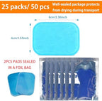 50Pcs/25Packs Gel Pads for Abs Stimulator Ab Trainer Replacement Gel Pads Sheet for Muscle Stimulator Pads Abdominal Muscle Trainer, Accessory for Arm Leg Waist Workout Toning Belt