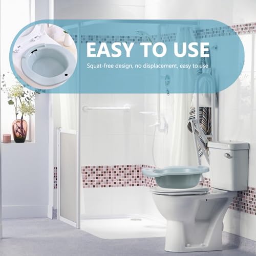 Elderly Friendly Sitz Bath 1pc Private Parts Basin Squat Basin for Bathing Space-Saving