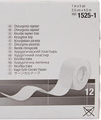 3M Blenderm Transparent, Hypoallergenic, Waterproof Plastic Medical Tape, 1" x 5 Yards, 12 Rolls, 1 Pack