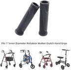 2PCS for Rollator Hand Grip,Replacement Parts for Rollator and Wheelchair,for Knee Walker Replacement Parts Accessories,Soft and Comfortable, Textured Design.(Left/Right,Black)