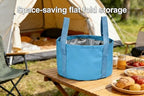 Foldable Washing Basin, Portable Travel Outdoor Collapsible Bucket Foot Soak Bucket Heat Preservation Waterproof (Blue)