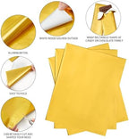 100Pcs Chocolate Candy Wrappers Aluminum Foil Candy Bar Wrappers with Thick Paper Backing Candy Wrapping Packing for Christmas Wedding Birthday Homemade Sweets 7.5 x 6.3 Inch(Gold)