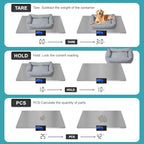 Dog Scale for Breed, Livestock Scale, Pet Scale for Dog, 1100lb x 0.2lb Animal Weight Scale, 3 Weighing Modes, LB, KG, OZ, 40.7" X 20.9" Platform Veterinary Scale for Sheep, Pig