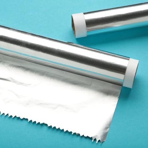 Standard Aluminum Foil Roll 18"x500' Commercial-Grade Silver Wrap for Food Service, Catering, Baking & Home Use. Durable, Tear-Resistant, Heat-Safe Industrial Foil Roll.