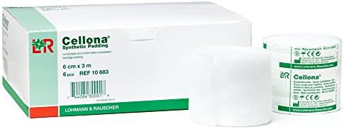 Lohmann & Rauscher 58431 Cellona Synthetic Latex Free Cast Padding for Compression Bandages & Casting, 2.4" x 4 yards (6 cm x 10 m), Pack of 6