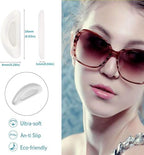 Eyeglass Nose Pads, Adhesive Anti-Slip Nose Pads, Soft Silicone Nose Pad Cushion for Glasses, Eyeglasses, Sunglasses, 12 Pairs(Clear)