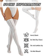 FEOYA Women’s Shiny Thigh High Stocking Glossy Metallic Shimmery Stockings Party Club Cosplay